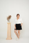 Scallop Hem Shorts (Black)