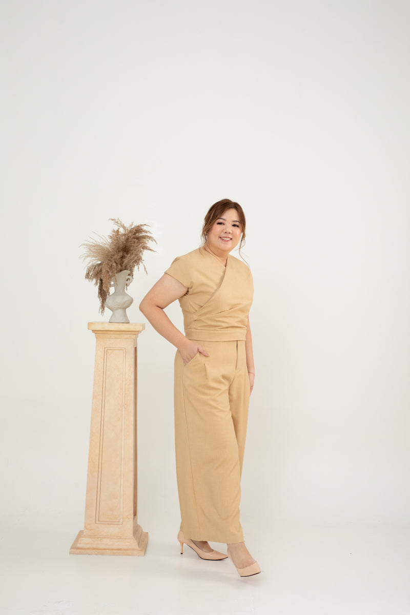 Zia Classic Wrap Top (Khaki)