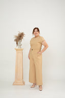 Longline Wide Leg Pants (Khaki)