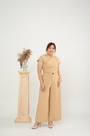 Longline Wide Leg Pants (Khaki)