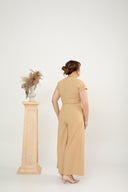 Longline Wide Leg Pants (Khaki)