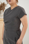 Zia Classic Wrap Top (Grey)