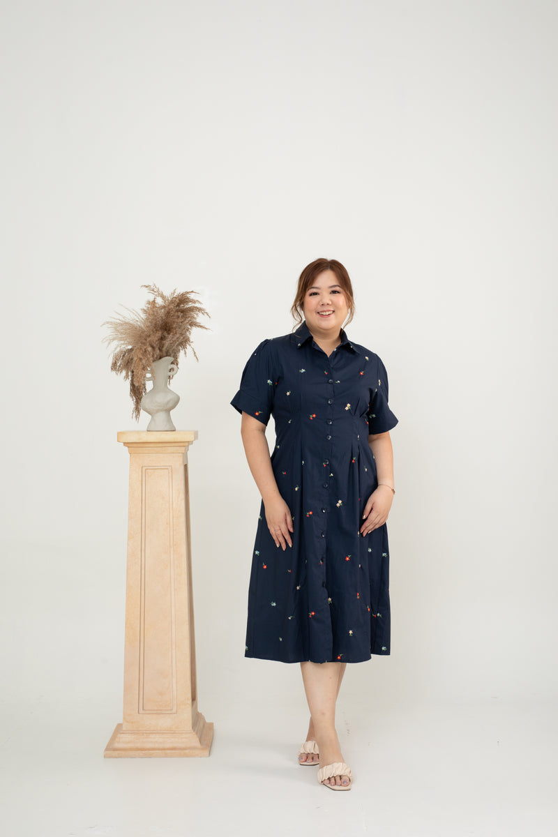Gia Button Down Shirt Dress (Édition Limitée Embroidery)