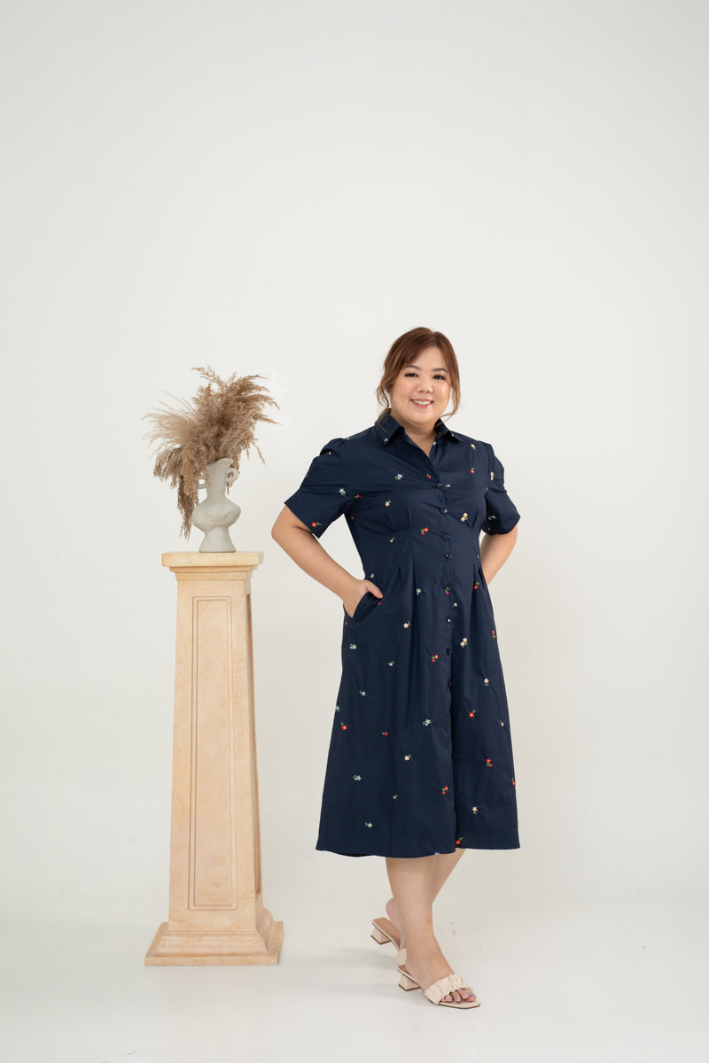 Gia Button Down Shirt Dress (Édition Limitée Embroidery)