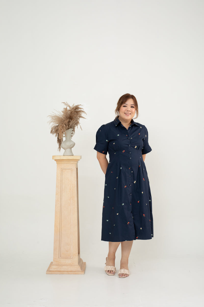 Gia Button Down Shirt Dress (Édition Limitée Embroidery)