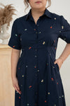Gia Button Down Shirt Dress (Édition Limitée Embroidery)