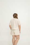 (Co-ord) Soft Luxe Boxy Blouse (Gold)