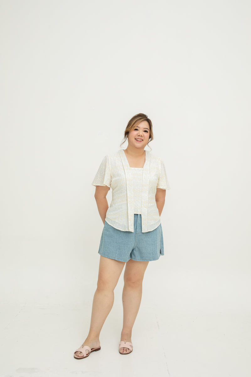 Heirloom Kebaya Top (Ivory Eyelet)