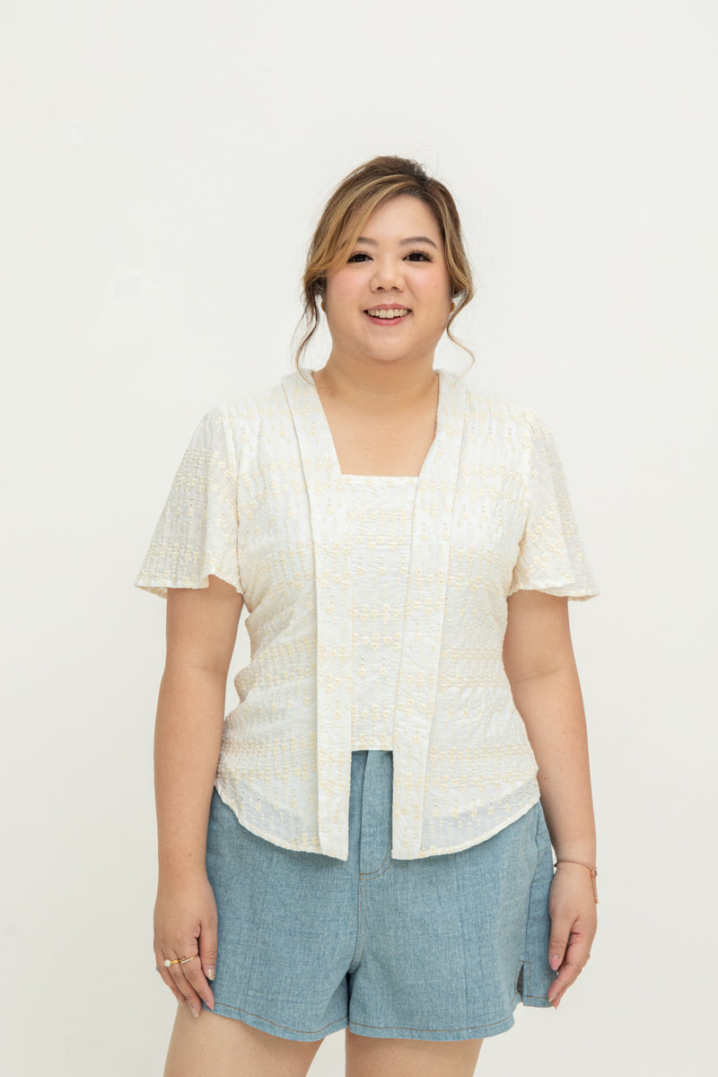 Heirloom Kebaya Top (Ivory Eyelet)