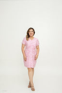 Noir Ruche Shift Dress (Pink)