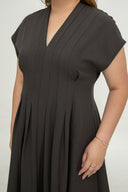 Serenity Panel Dress (Deep Brown-Grey)