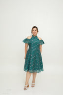 Cold Shoulder Cheongsam Fit & Flare Dress (Emerald Pink) ELTWINE Cold Shoulder Cheongsam Fit & Flare Dress (Emerald Pink) ELTWINE