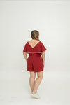 Effortless Charm Romper (Red)