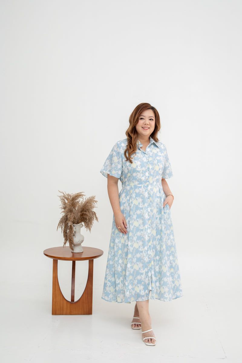 Tropical Breeze Maxi Dress (Light of Sea)