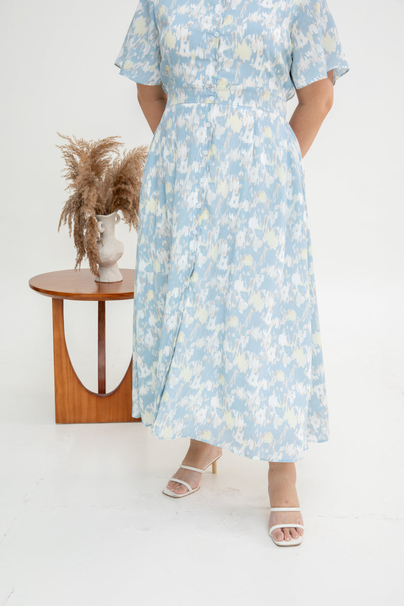 Tropical Breeze Maxi Dress (Light of Sea)