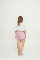 (Co-ord) Soft Luxe Belted Short (Pink)