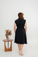 Arden Utility Shirt Dress (Black)