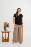 Silken Slip Sleeve Top (Black)