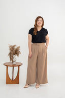 Silken Slip Sleeve Top (Black)