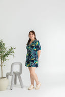 Tropical Vacay Romper (Navy)