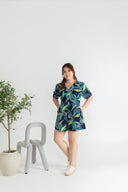 Tropical Vacay Romper (Navy)