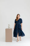 Embroidered Smocked Back Midi Dress (Floret) - Online Exclusive