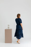 Embroidered Smocked Back Midi Dress (Floret) - Online Exclusive