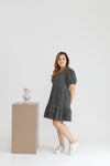 Smocked Empire Embroidered Dress (Black) - Online Exclusive