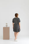 Smocked Empire Embroidered Dress (Black) - Online Exclusive