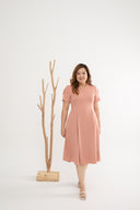 Sophisticate Twirl Skater Dress (Peach Blossom)