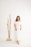 Blossom Dreams 3D Floral Dress (White)