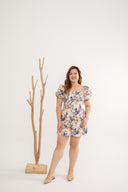Front Panel Smock-back Romper (Soft Blooms)