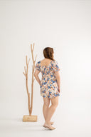 Front Panel Smock-back Romper (Soft Blooms)