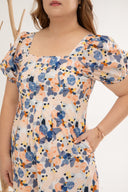 Front Panel Smock-back Romper (Soft Blooms)