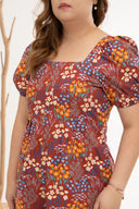 Front Panel Smock-back Romper (Rouge Bouquet)