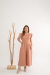 Tweed Midi Jumpsuit (Rose Pink)