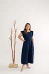 Tweed Midi Jumpsuit (Navy)