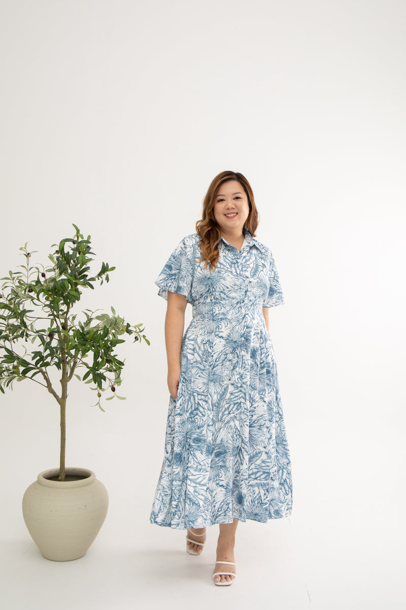 Tropical Breeze Maxi Dress (Blue)