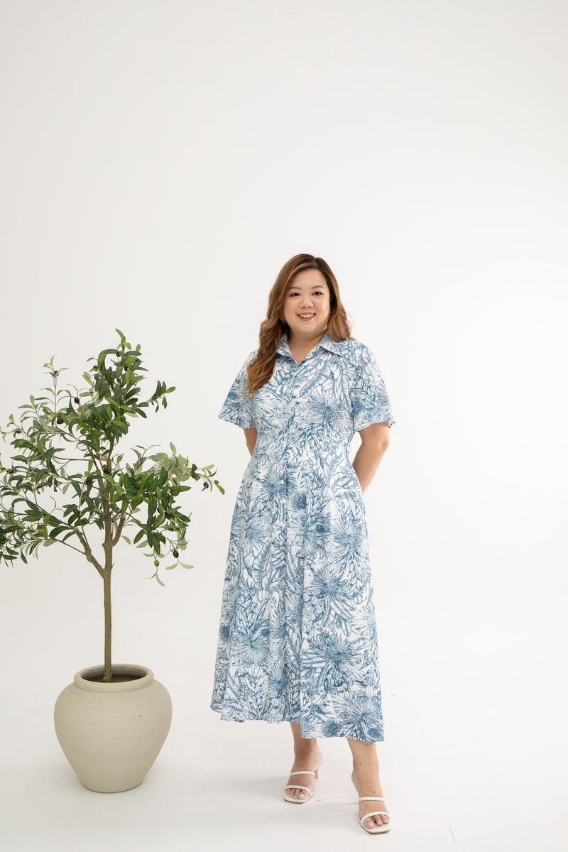 Tropical Breeze Maxi Dress (Blue)