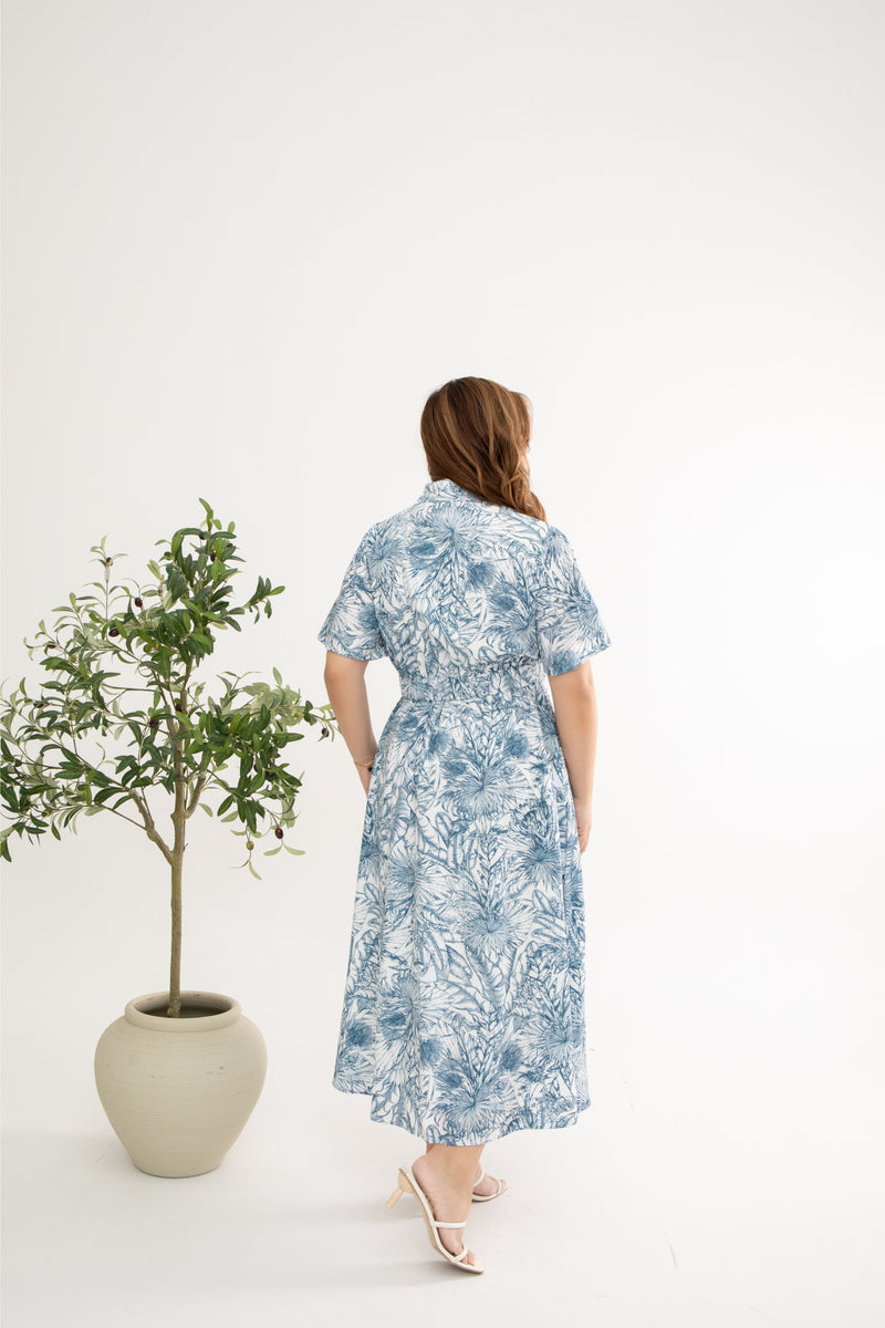 Tropical Breeze Maxi Dress (Blue)