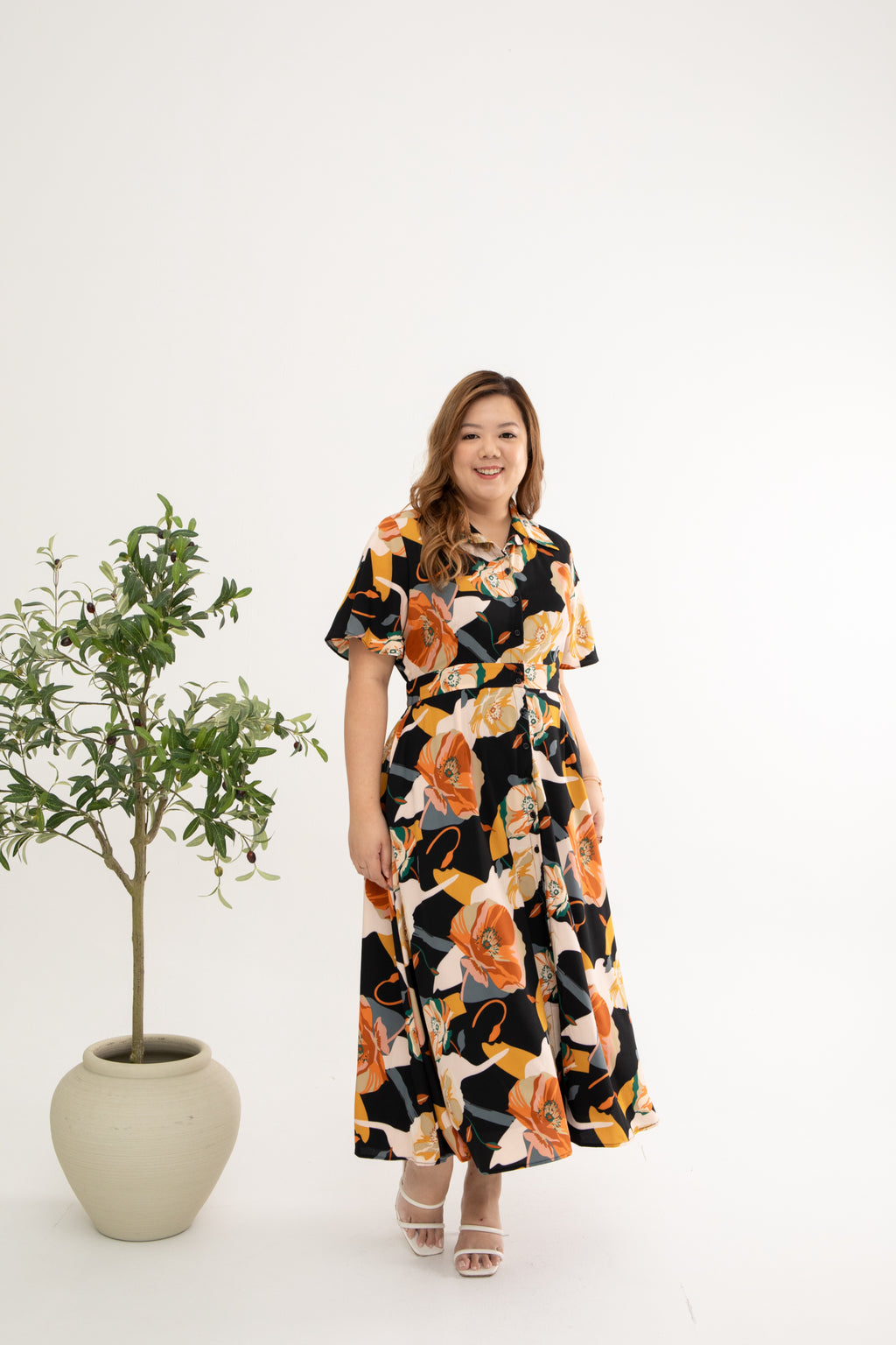 Tropical Breeze Maxi Dress (Black)