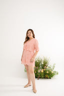 Embroidery Eyelet Chic Duo Romper (Rose Quartz)