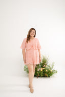 Embroidery Eyelet Chic Duo Romper (Rose Quartz)