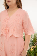 Embroidery Eyelet Chic Duo Romper (Rose Quartz)