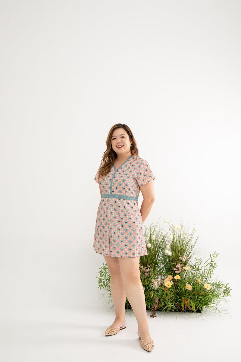 Eden Édition Limitée Romper (Pink Peranakan)