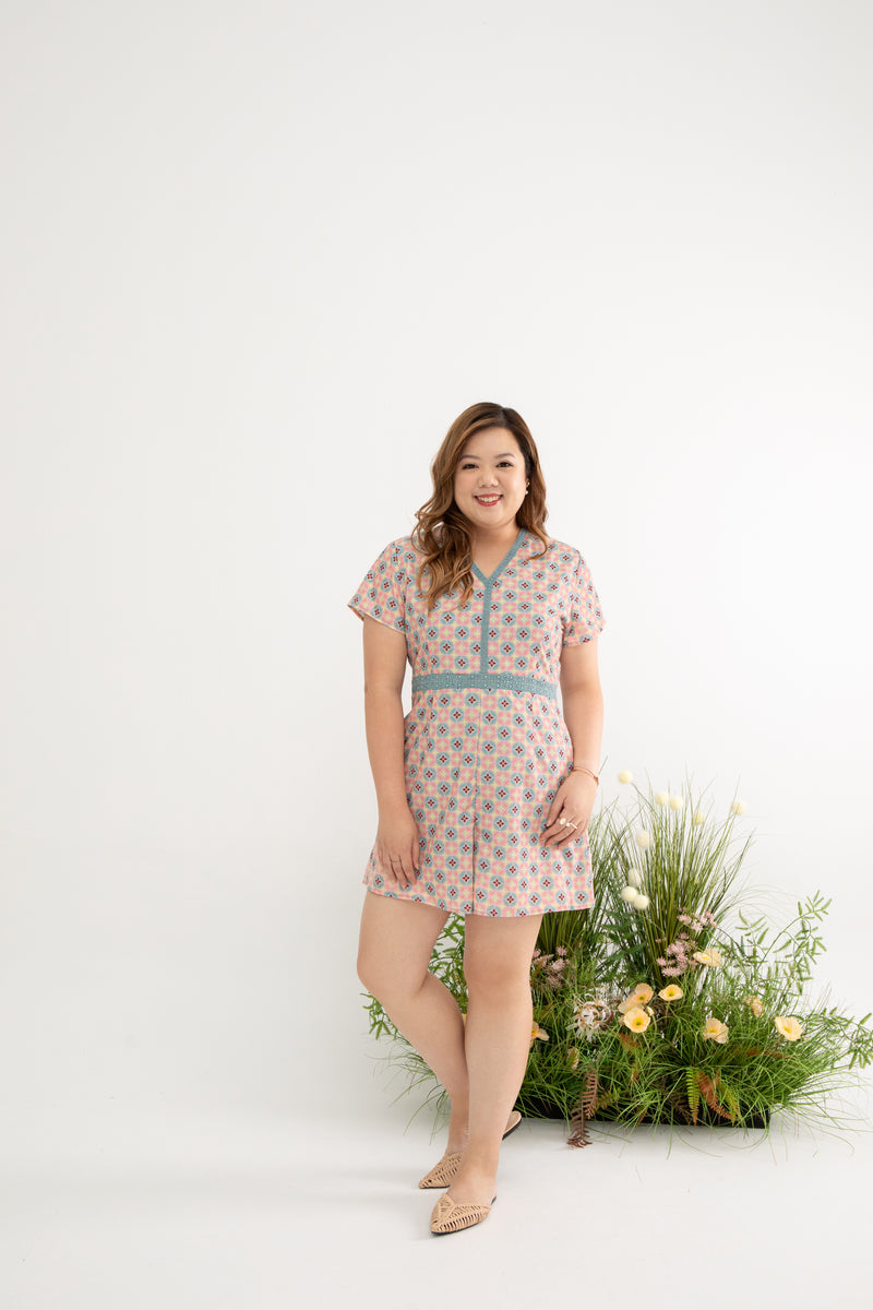 Eden Édition Limitée Romper (Pink Peranakan)