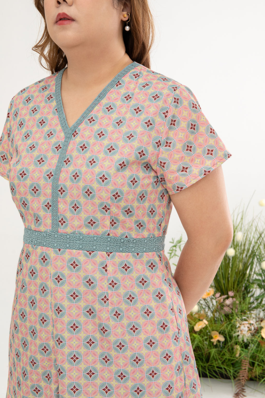Eden Édition Limitée Romper (Pink Peranakan)