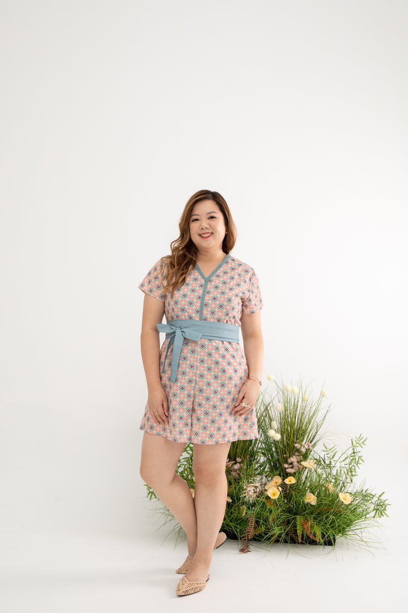 Eden Édition Limitée Romper (Pink Peranakan)