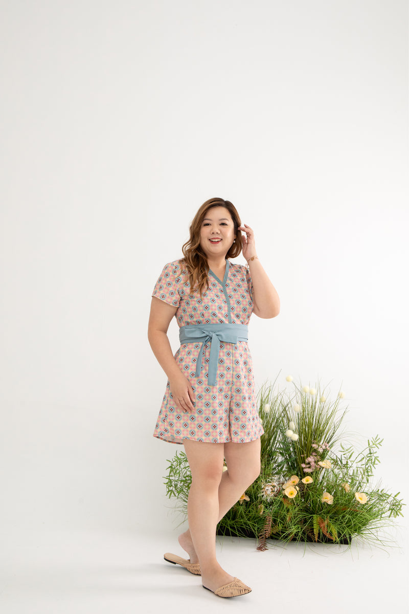 Eden Édition Limitée Romper (Pink Peranakan)