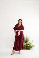 Édition Limitée Detachable Obi-Belt Jumpsuit (Pink Peranakan)